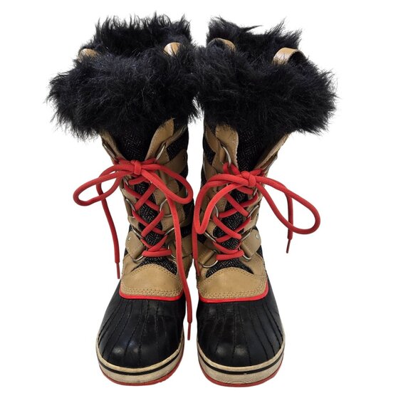 Sorel Tofino Waterproof Faux Leather & Fur Lace Up Boots Size 8 - Picture 2 of 10